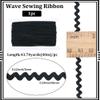GORGECRAFT 40 m Black 3 mm Rickrack Trim, Wavy Zigzag Fabric Ribbon for DIY Crafts view 2