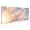 islandburner Canvas Wall Art, Blooming Cherry Blossoms in Sunlight, 120 x 40 cm Panorama view 1