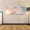 islandburner Canvas Wall Art, Blooming Cherry Blossoms in Sunlight, 120 x 40 cm Panorama view 2