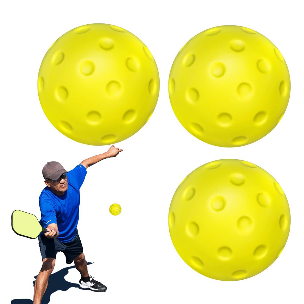 Indoor Pickleballs, 74 mm, Hollow, Relatively Soft
