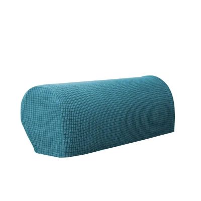 AMENGJ Sofa Armrest Covers, 2-Pack, Stretch Flannel, Thickened Fleece, Dark Green