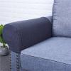 AMENGJ Sofa Armrest Covers, 2-Pack, Stretch Flannel, Thickened Fleece, Dark Green view 3