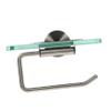 Gadpiparty Wall-Mounted Stainless Steel and Glass Toilet Paper Holder with Space-Saving Design view 1