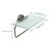 Gadpiparty Wall-Mounted Stainless Steel and Glass Toilet Paper Holder with Space-Saving Design view 2