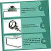 Gadpiparty Wall-Mounted Stainless Steel and Glass Toilet Paper Holder with Space-Saving Design view 3