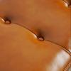 Padded PU Leather Bench with Metal Base, Brown, 100 x 40 x 45 cm view 3