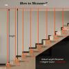 L-Shaped Metal Stair Railing Post, Gold, 1 Piece, 24 in view 3