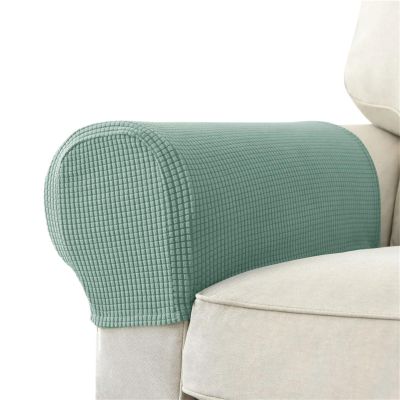 AMENGJ Jacquard Sofa Armrest Covers, Stretch Decorative Protectors, 2 Pieces (Color 1)