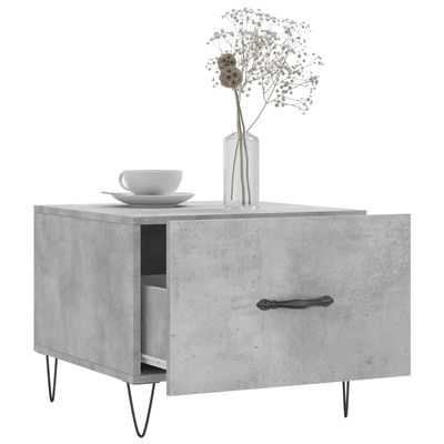 HEFZGDB 2-Piece Coffee Table Set, Concrete Gray, 50 x 50 x 40 cm