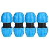 4-Pack 25 mm to 25 mm PE Plastic Straight Water Pipe Connectors view 1
