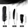 Black Halloween Feathers, 250 Pieces, Natural Goose Feathers for Crafts and Decorations view 3
