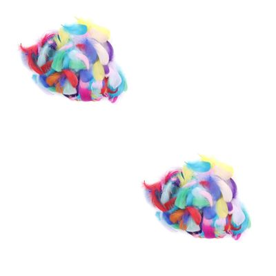 Artificial Goose Dream Catchers, Colorful Natural Feathers, for Crafts, 400 Pieces