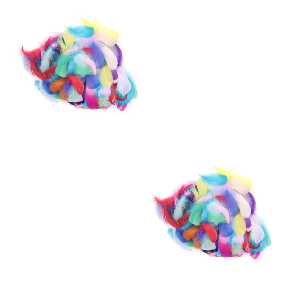 Artificial Goose Dream Catchers, Colorful Natural Feathers, for Crafts, 400 Pieces
