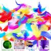 Colorful Natural Goose Feathers for Crafts, 6–12 cm, Multicolor view 3