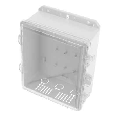 ABS Electrical Junction Box with Transparent Cover, White