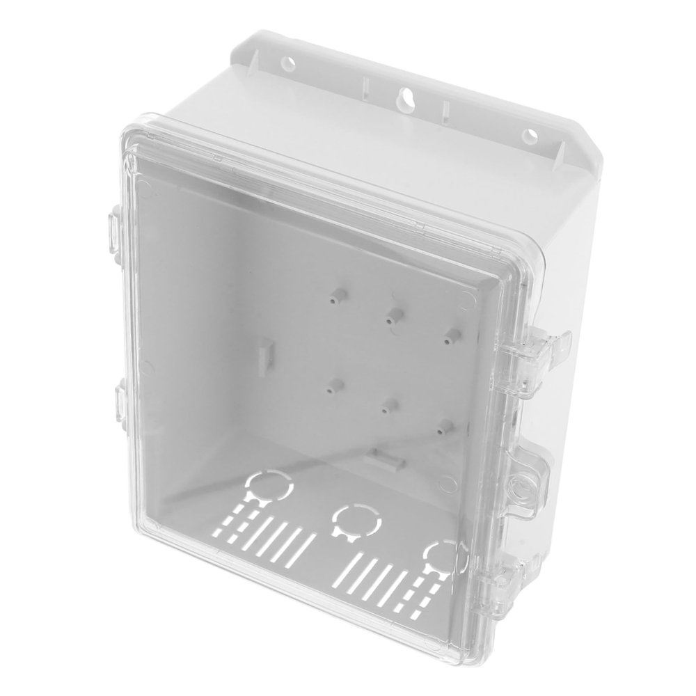 ABS Electrical Junction Box with Transparent Cover, White