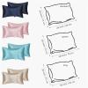 CYMMIYT Pure Solid Silky Satin Silk Pillowcase, Skin Care Hair Anti-Pillowcase, Queen King Full Size Pillow Cover, Burgundy, Standard (51 x 66 cm) view 3