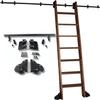 GLJTUO Rolling Ladder Hardware Kit, Round-Tube Mobile Ladder Track with Floor Wheels, 16 ft/500 cm view 1