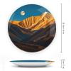 Decorative Bone China Plate, Golden Mountains and the Moon view 2