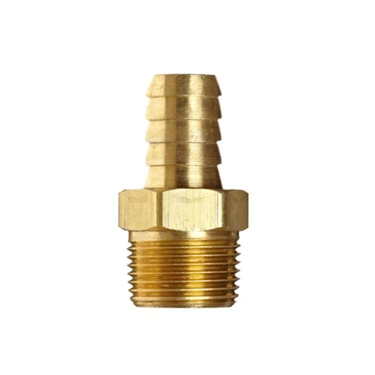 HBGNZU 1-Pc. Hose Barb, Metric Male Thread, Brass Nipple Coupling (M12×1.25 to 10 mm)