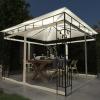 Xichuzi 3 x 3 x 2.73 m Garden Gazebo with Mosquito Net, Cream White view 1