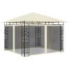 Xichuzi 3 x 3 x 2.73 m Garden Gazebo with Mosquito Net, Cream White view 3