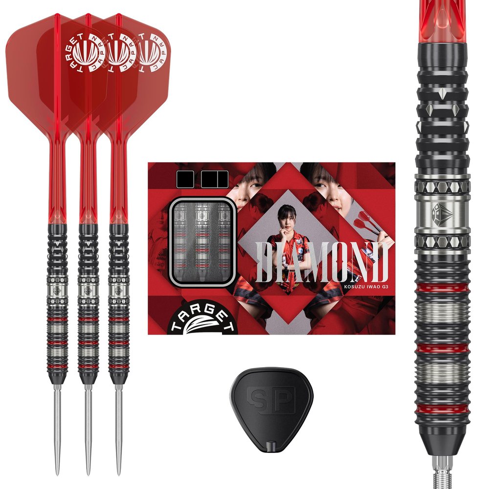 Target Japan Prime Series Diamond G3 Kosuzu Iwao Steel Tip Darts, 24g