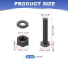PATIKIL 24-Piece M4 x 20 mm Nylon Screw, Nut and Washer Set, Black view 2