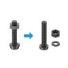 PATIKIL 24-Piece M4 x 20 mm Nylon Screw, Nut and Washer Set, Black view 3