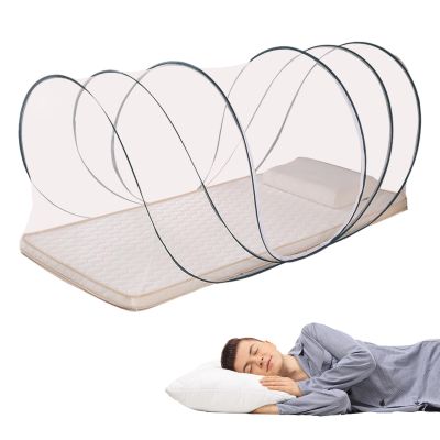 Breathable Mesh Sleep Net, Foldable Pop-Up Mosquito Tent, Lightweight Insect Protection, 90 x 90 x 190 cm (35.4 x 35.4 x 74.8 in), for Home and Camping