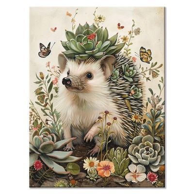 Paint by Numbers Hedgehog Kit for Adults and Kids, 70 x 90 cm