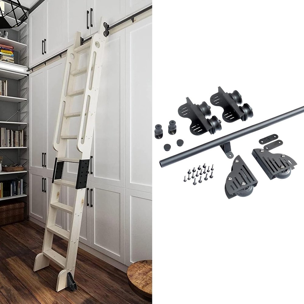MarxaN Extendable Mobile Ladder Rail Kit, 600 cm Track