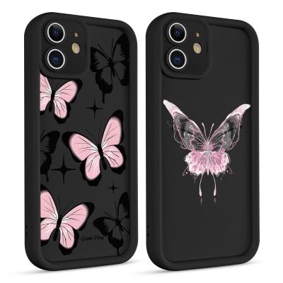 Phoona 2-Pack Cases for iPhone 12 Mini 5.4", Butterfly Black 42