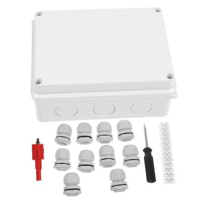 SOESFOUFU ABS and PP Wiring Junction Box, White, for Indoor and Outdoor Use