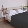 ECOMMERC3 Extra-Soft Cotton-Blend Flat Sheet for 105 cm Beds | Black view 1