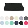 ECOMMERC3 Extra-Soft Cotton-Blend Flat Sheet for 105 cm Beds | Black view 2
