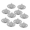 SOESFOUFU 10-Piece Stainless Steel Eye Plate Hooks, Weather-Resistant, Easy to Install, Silver view 1