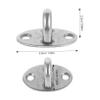 SOESFOUFU 10-Piece Stainless Steel Eye Plate Hooks, Weather-Resistant, Easy to Install, Silver view 2