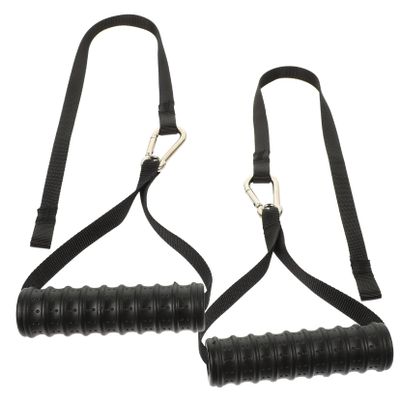 TOGEVAL Fitness Handle Set, Durable Non-Slip Handles for Resistance Bands and Cable Machines, Biceps and Triceps Training at Home or on the Go