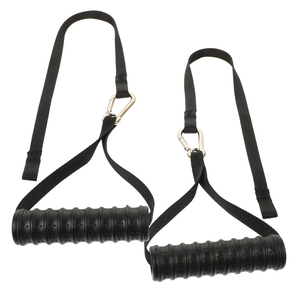 TOGEVAL Fitness Handle Set, Durable Non-Slip Handles for Resistance Bands and Cable Machines, Biceps and Triceps Training at Home or on the Go