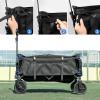 Foldable Shopping Trolley with Wheels and 600D Oxford Side Bag view 2