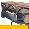 Foldable Shopping Trolley with Wheels and 600D Oxford Side Bag view 3