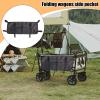 Foldable Shopping Trolley with Wheels and 600D Oxford Side Bag view 4