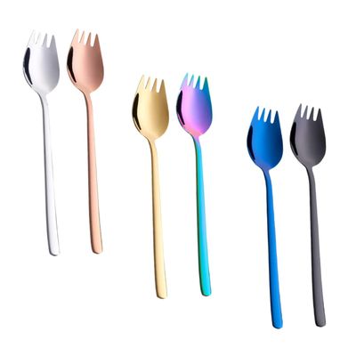 PAMINGONO 6-Piece Sporks, Fruit Forks and Salad Spoons