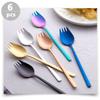PAMINGONO 6-Piece Sporks, Fruit Forks and Salad Spoons view 4