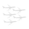 HOOTNEE White Aircraft Models, Reusable Plastic, 5 Pieces view 1