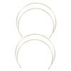 Healvian 2-Pack Gold Thin Metal Halo Headbands for Women, Lightweight and Deformation-Resistant for Cosplay and Photoshoots view 1