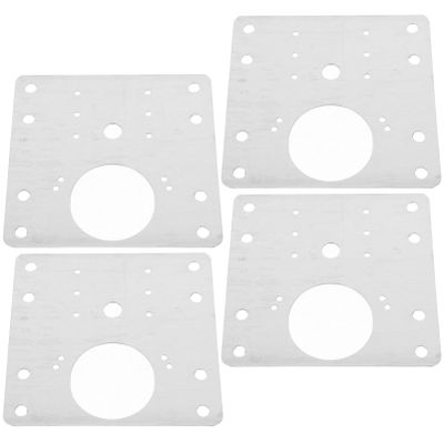 CHILDWEET 4-Piece Stainless Steel Cabinet Door Hinge Repair Plates