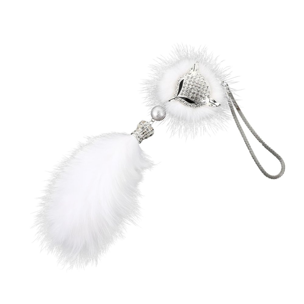 White Rhinestone Car Hanging Ornament