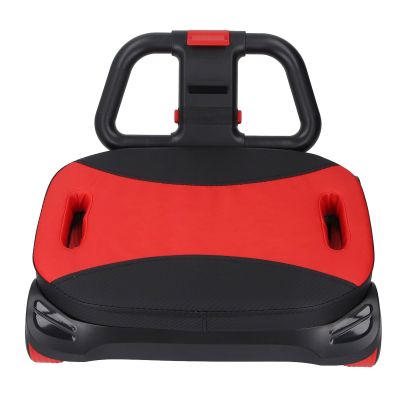 4-Wheel Ab Roller with Elbow Support, Automatic Rebound, Foldable Double-Handle Plank (Black/Red)